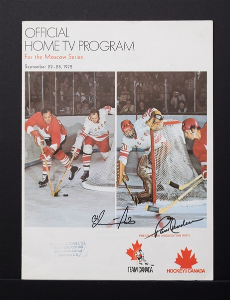 1972 Canada-Russia Series Home TV Program Signed by Henderson and Tretiak