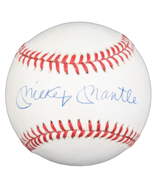 Mickey Mantle Single-Signed Baseball with JSA LOA