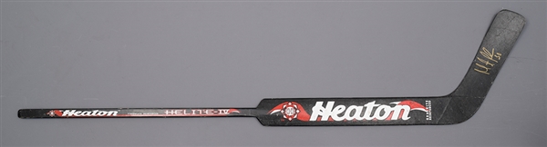Martin Brodeur Signed Heaton Goalie Stick Plus Memorabilia Collection with Bobbing Head and Figurines, Mini-Mask and More!