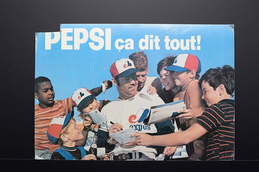 Montreal Expos Collection with Gary Carter Signed Cardboard Display, Lee and Rogers Dual-Signed Framed Photo Plus 14 Early Expos Photos