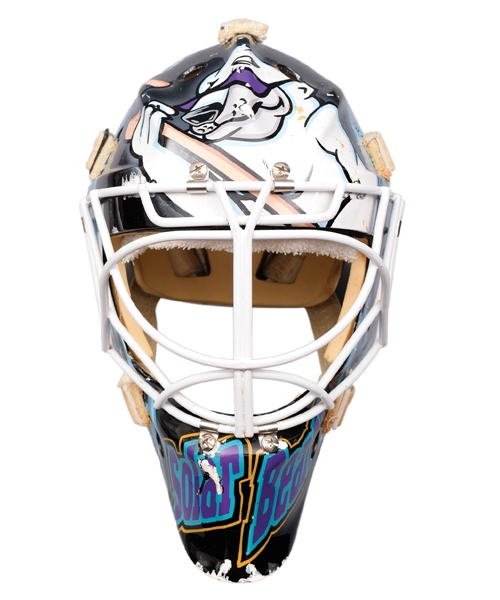 Scott Baileys 1998-99 IHL Orlando Solar Bears Game-Worn Goalie Mask