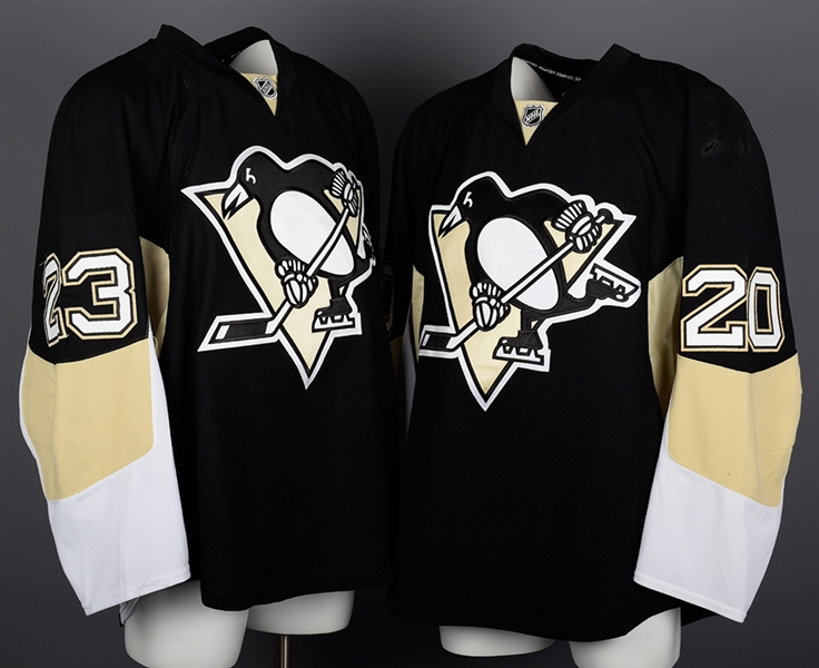Taylor Peters’ 2010-11 and Scott Simmonds’ 2013-14 Pittsburgh Penguins Game-Worn Rookie Camp Jerseys with LOAs