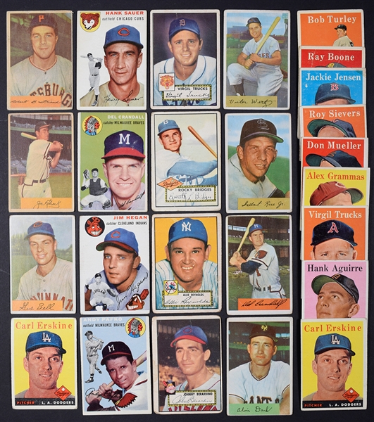 Topps and Bowman 1952-1958 Baseball Card Collection of 255