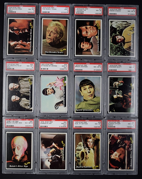 1976 Topps Star Trek PSA-Graded Card and Sticker Collection of 67