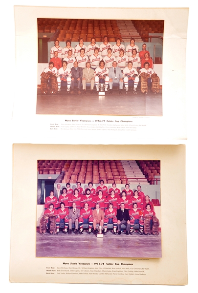 Nova Scotia Voyageurs 1975-76 and 1976-77 Calder Cup Champions Official Team Pictures (2) 