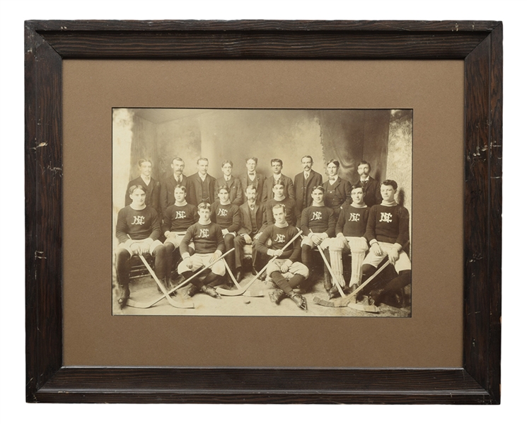 Turn-of-the-Century Hockey Team Framed Team Photo (20 ¾” x 25 ¾”)