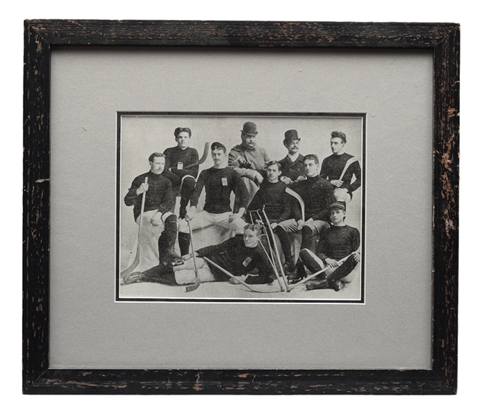 Framed Reproduction Photos of Famous Hockey Teams Collection of 9 from the Brian McFarlane Collection