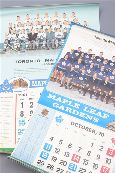 Toronto Maple Leafs 1961-62 and 1970-71 Maple Leaf Gardens Calendars