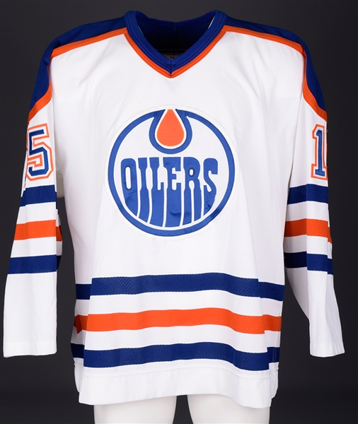 Trevor Sims 1989-90 Edmonton Oilers Game-Worn Jersey with Team LOA