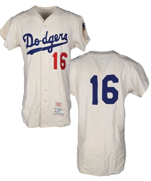 Bill Sudakis 1969 Los Angeles Dodgers Game-Worn Flannel Jersey with LOA - 100th Anniversary Patch!