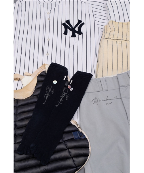 New York Yankees Game-Worn Collection of 8 with Sains 1964 Pants, Hendersons 1985 Pants, Chacons 2006 Jersey and More!