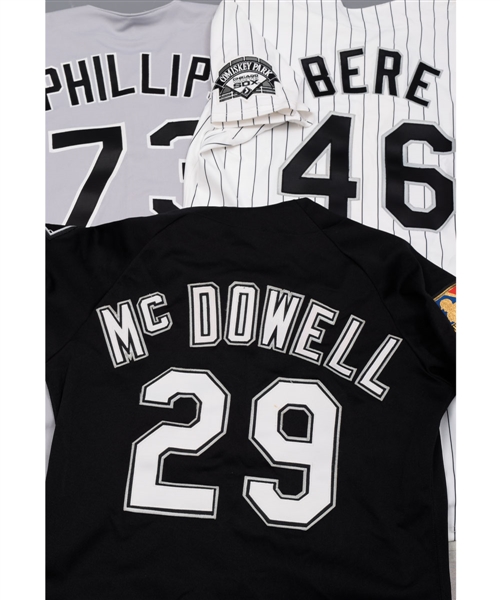 Chicago White Sox 1994-1997 McDowells, Beres and Phillips Game-Worn Jersey Collection of 3