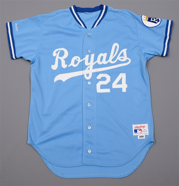 Kansas City Royals Game-Worn Collection of 7 with Brent Maynes 1991 Game-Worn Jersey, Saberhagens and Whites Jackets and More!