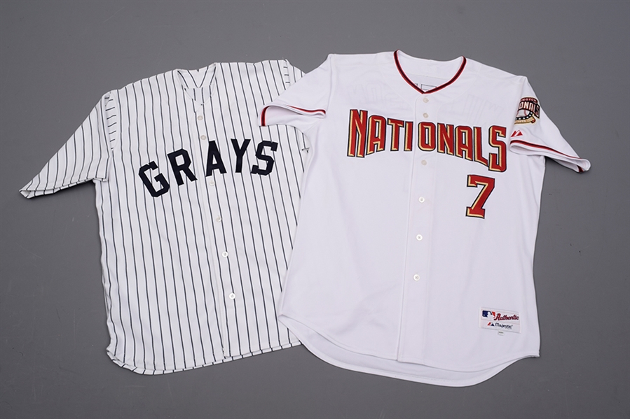 Washington Nationals / Senators Game-Worn Collection of 5 with Wilkersons and Ortizs Mid-2000s Game-Worn Jerseys