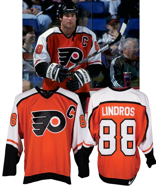 Eric Lindros 1997-98 Philadelphia Flyers Game-Worn Captains Jersey