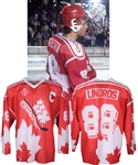 Eric Lindros 1991-92 World Junior Championships Team Canada Game-Worn Captains Jersey - Photo-Matched!