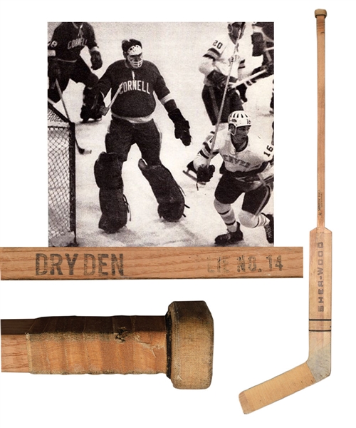 Ken Drydens Late-1960s Cornell Big Red / Team Canada Sher-Wood Game-Used Stick