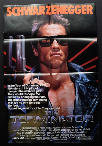 1984 The Terminator (Orion) Science Fiction One Sheet Movie Poster (27" x 41") 