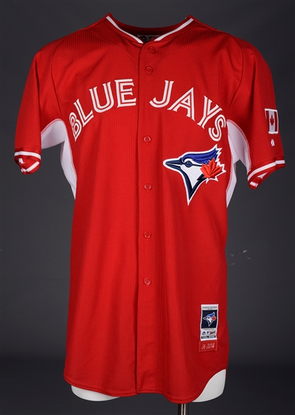 Drew Hutchisons 2014 Toronto Blue Jays "Canada Day" Game-Worn Jersey - MLB Authenticated!