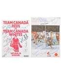 1972 Canada-Russia Series Team-Signed Home TV Program and Reds vs Whites Program