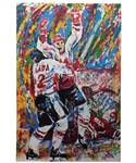 Paul Henderson 1972 Team Canada "Goal of the Century" Original Painting by Renowned Artist Murray Henderson (23” x 35”) 