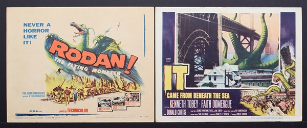 1954/1964 Horror and Sci-Fi Movie Lobby Card Collection of 10 - Tobor the Great! Rodan! It Came from Beneath The Sea! 
