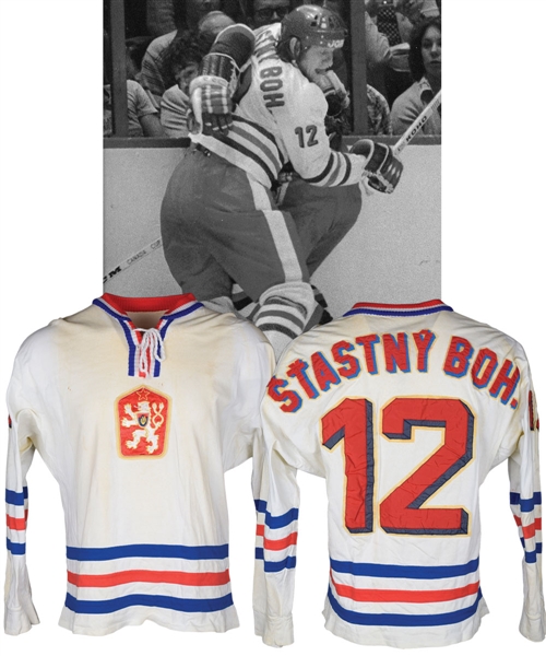 Bohuslav Stastnys 1976 Canada Cup Team Czechoslovakia Game-Worn Jersey