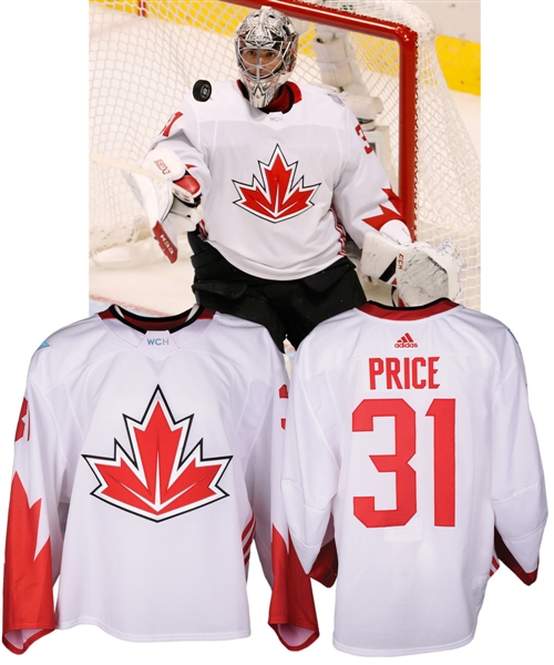 Carey Prices 2016 World Cup of Hockey Team Canada Game-Worn Jersey - Photo-Matched!