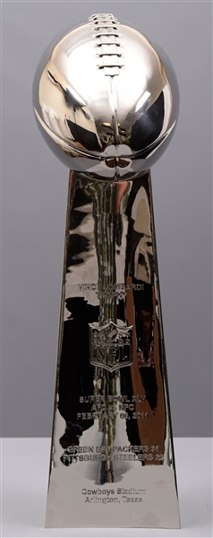 Green Bay Packers / Pittsburgh Steelers 2011 Super Bowl XLV Replica Vince Lombardi Trophy (22")