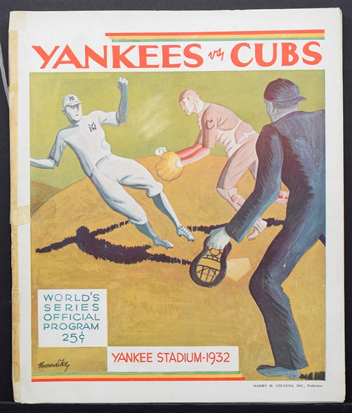 1932 World Series Program (New York) - New York Yankees vs Chicago Cubs