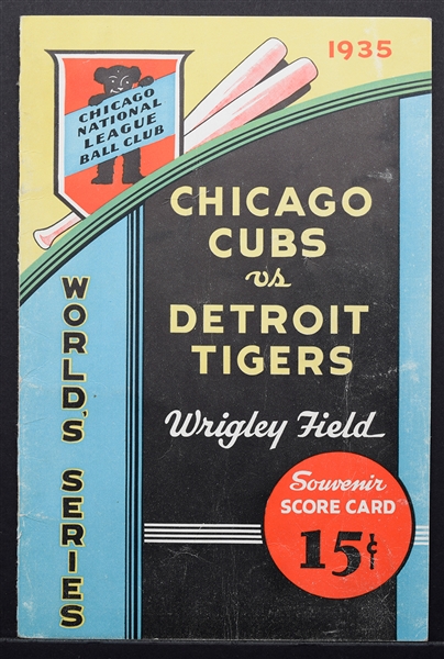 1935 World Series Program (Chicago) - Chicago Cubs vs Detroit Tigers