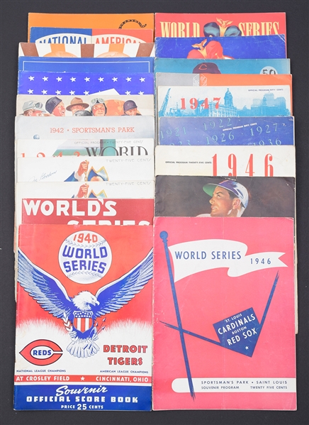 1940-49 World Series Program Complete Run of 21