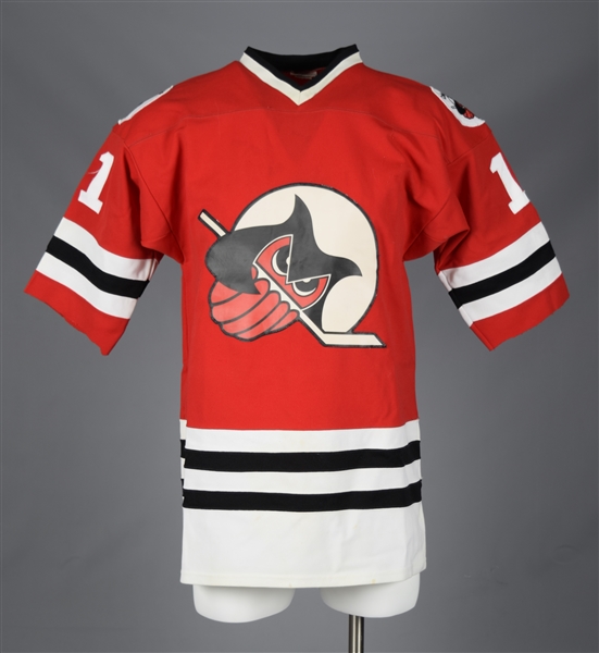 Scarce 1973-77 IHL Columbus Owls #11 Game-Worn Alternate Captains Jersey