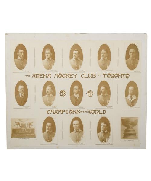 Toronto Arenas 1918-19 Stanley Cup Champions Team Photo Montage (17 ¾” x 21 ½”)