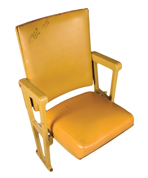 Maple Leaf Gardens Single Gold Seat Signed by Bower and Duff