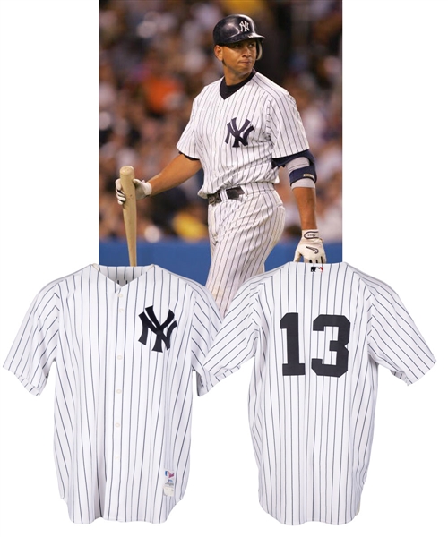 Alex Rodriguezs 2004 New York Yankees Game-Worn Jersey with LOA - First Season in New York!