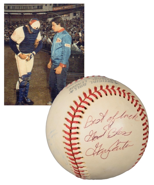 Montreal Expos 1975 Ceremonial First Pitch Official NL Baseball Vintage-Signed by Cary Carter