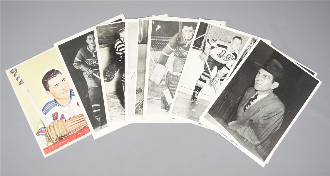 Blueline Magazine 1950s Premium Hockey Picture Collection of 10