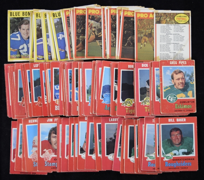 O-Pee-Chee CFL 1971 Complete 132-Card Set and 1972 Near Complete Set (131/132)