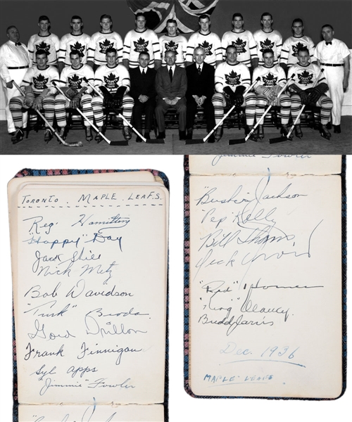 Toronto Maple Leafs 1936-37 Team-Signed Booklet by 17 with 8 Deceased HOFers