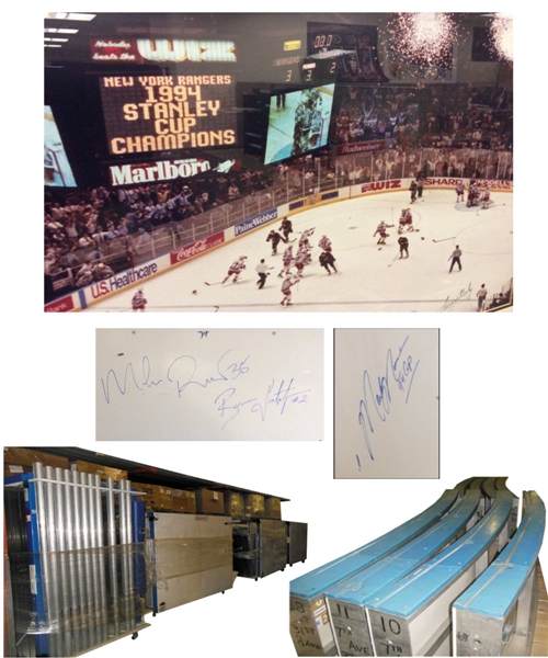 The Complete 1991-2013 Madison Square Garden / New York Rangers Hockey Rink with Provenance Documents - Used During 1994 Stanley Cup Championship Season! 