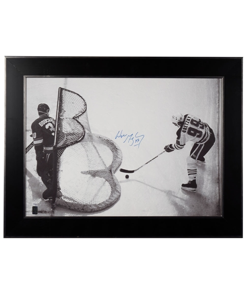 Wayne Gretzky Signed Edmonton Oilers "In the Office" Limited-Edition Framed Print on Canvas #99/99 from WGA (25" x 33")  