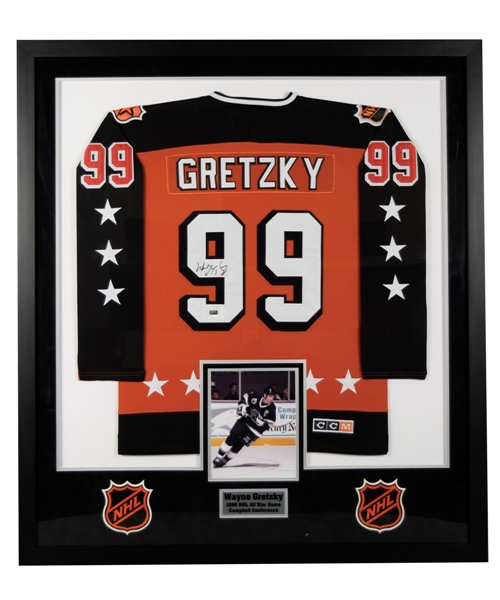 Wayne Gretzky Signed Mid-1980s NHL All-Star Game Campbell Conference Framed Jersey Display with JSA LOA (46 3/4" x 41 3/4")