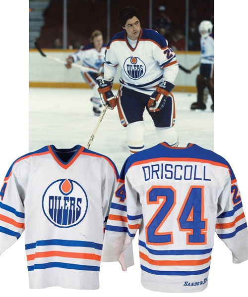 Peter Driscolls 1980-81 Edmonton Oilers Game-Worn Jersey with Team LOA