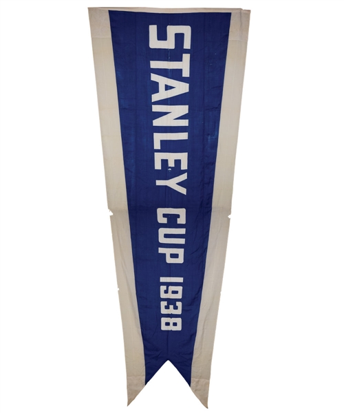 Chicago Black Hawks 1938 Stanley Cup Championship Banner from Chicago Stadium with LOA