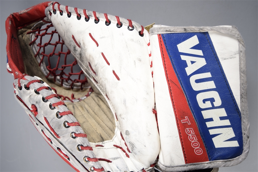 Jose Theodores Late-1990s Montreal Canadiens Signed Vaughn Game-Used Glove