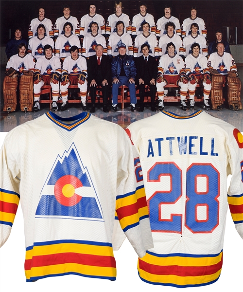 Bob Attwells 1979-80 Colorado Rockies Game-Worn Jersey