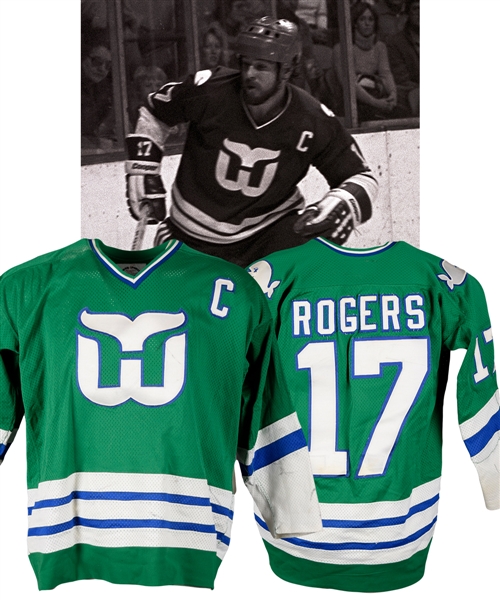 Mike Rogers 1980-81 Hartford Whalers Game-Worn Captains Jersey