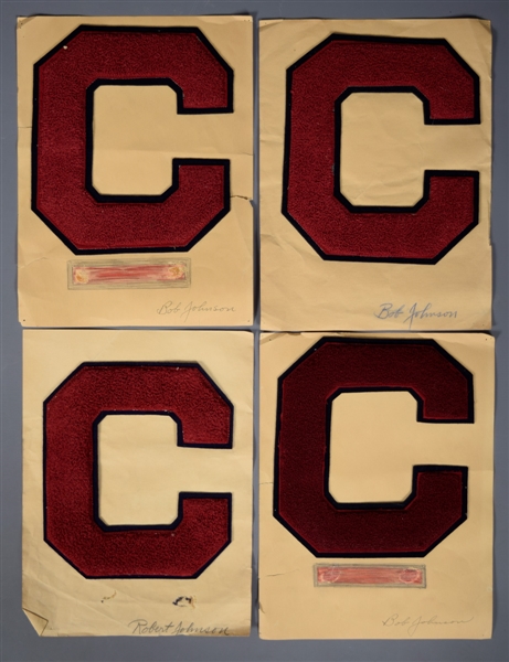Bob Johnson’s Autographed High School Varsity Letter Collection of 4