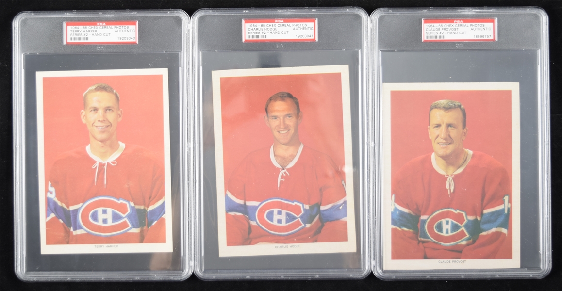 Montreal Canadiens 1964-65 Chex Cereal Series 2 PSA-Graded Hockey Photo Collection of 13 - All Highest Graded!